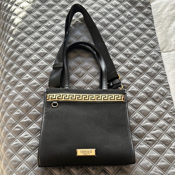Versace Handbags - Versace Black and Gold Women's Bag